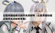云服务图标提示如何关闭掉呢（云服务图标提示如何关闭掉呢苹果）