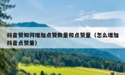 抖音赞如何增加点赞数量和点赞量（怎么增加抖音点赞量）