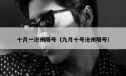 十月一沧州限号（九月十号沧州限号）