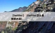 【twitter】（twitter怎么看限制内容）
