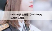 twitter关注推荐（twitter关注列表在哪里）