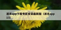 派币app下载专区安装最新版（派币app13）