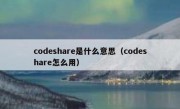 codeshare是什么意思（codeshare怎么用）