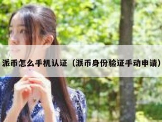 派币怎么手机认证（派币身份验证手动申请）