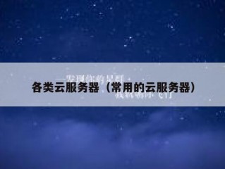 各类云服务器（常用的云服务器）