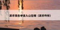 派币钱包申请入口在哪（派币咋样）