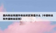 国内粉丝和国外粉丝的区别是什么（中国粉丝和外国粉丝区别）