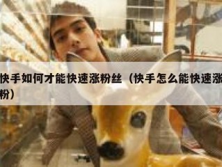 快手如何才能快速涨粉丝（快手怎么能快速涨粉）