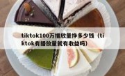 tiktok100万播放量挣多少钱（tiktok有播放量就有收益吗）