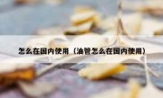 怎么在国内使用（油管怎么在国内使用）