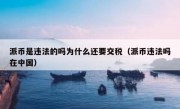 派币是违法的吗为什么还要交税（派币违法吗在中国）