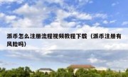 派币怎么注册流程视频教程下载（派币注册有风险吗）