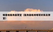 哪里租服务器便宜（服务器租用哪家好而且便宜）