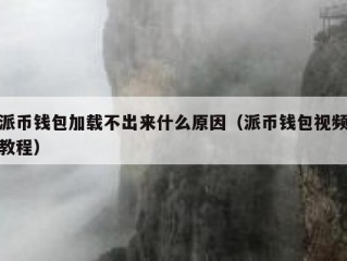 派币钱包加载不出来什么原因（派币钱包视频教程）