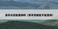 派币以后能值钱吗（派币到底能不能值钱）