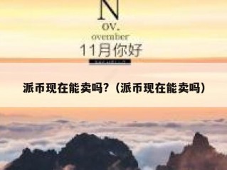 派币现在能卖吗?（派币现在能卖吗）