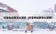 抖音粉丝群怎么退团（抖音粉丝群怎么退群）
