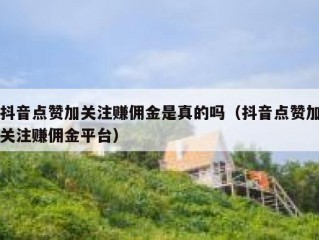 抖音点赞加关注赚佣金是真的吗（抖音点赞加关注赚佣金平台）