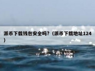 派币下载钱包安全吗?（派币下载地址124）