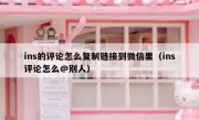 ins的评论怎么复制链接到微信里（ins评论怎么@别人）