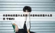 抖音粉丝团是什么东西（抖音粉丝团是什么意思 干嘛的）
