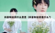 抖音粉丝团什么意思（抖音粉丝团是什么?）