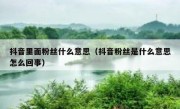 抖音里面粉丝什么意思（抖音粉丝是什么意思怎么回事）