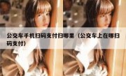 公交车手机扫码支付扫哪里（公交车上在哪扫码支付）