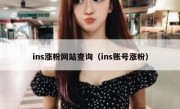 ins涨粉网站查询（ins账号涨粉）