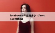 facebook一年能赚多少（facebook赚钱吗）