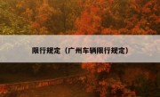 限行规定（广州车辆限行规定）