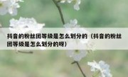 抖音的粉丝团等级是怎么划分的（抖音的粉丝团等级是怎么划分的呀）