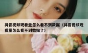 抖音视频观看量怎么看不到数据（抖音视频观看量怎么看不到数据了）