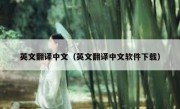 英文翻译中文（英文翻译中文软件下载）