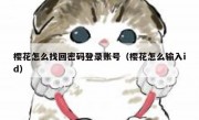 樱花怎么找回密码登录账号（樱花怎么输入id）