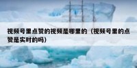 视频号里点赞的视频是哪里的（视频号里的点赞是实时的吗）