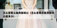 怎么查看云服务器端口（怎么查看云服务器端口是多少）