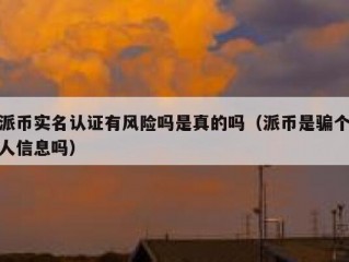 派币实名认证有风险吗是真的吗（派币是骗个人信息吗）