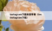 instagram下载安装苹果（ios instagram下载）