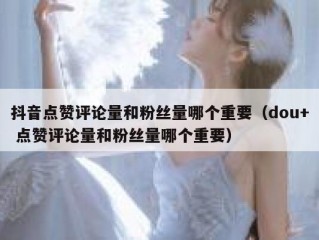 抖音点赞评论量和粉丝量哪个重要（dou+ 点赞评论量和粉丝量哪个重要）