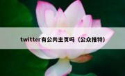 twitter有公共主页吗（公众推特）