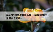 ins上的播放次数怎么算（ins视频播放量算自己的吗）