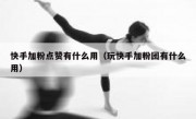 快手加粉点赞有什么用（玩快手加粉团有什么用）