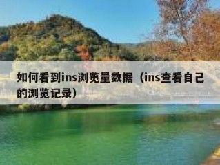 如何看到ins浏览量数据（ins查看自己的浏览记录）