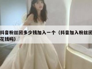 抖音粉丝团多少钱加入一个（抖音加入粉丝团花钱吗）