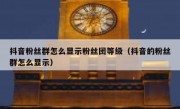 抖音粉丝群怎么显示粉丝团等级（抖音的粉丝群怎么显示）