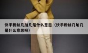 快手粉丝几加几是什么意思（快手粉丝几加几是什么意思呀）