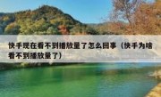 快手现在看不到播放量了怎么回事（快手为啥看不到播放量了）