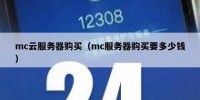 mc云服务器购买（mc服务器购买要多少钱）