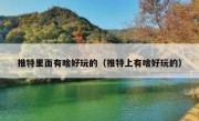 推特里面有啥好玩的（推特上有啥好玩的）